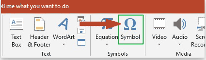 To add symbols, click the Symbols button