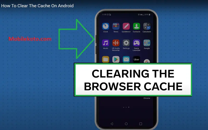 how to clear browser cache Android