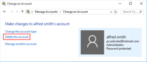 how to change Microsoft account on windows 10