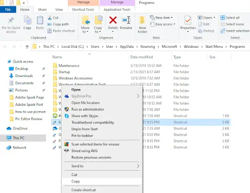 how to make a file open on startup windows 10