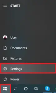 start settings windows 10 